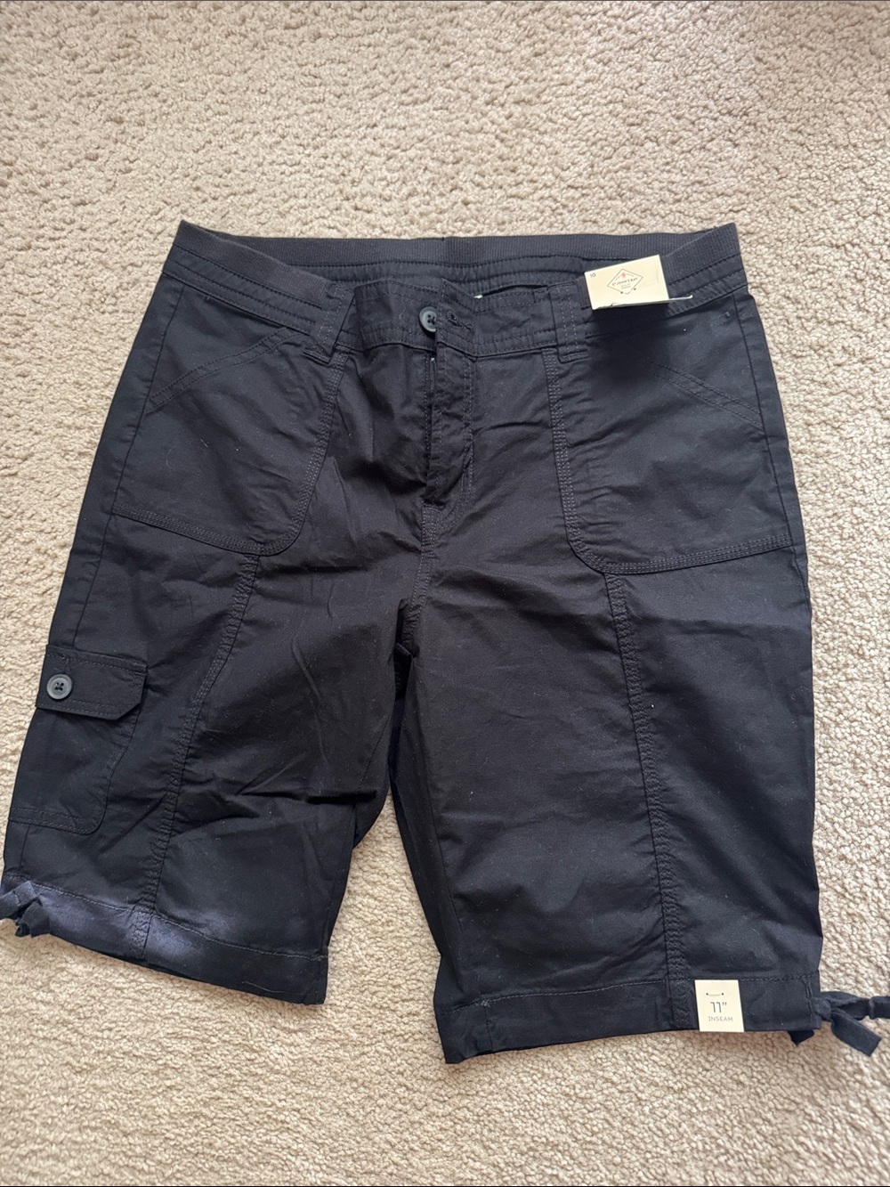 St. John's Bay Black Women's Bermuda Shorts